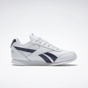 Reebok Royal Classic Jogger 2.0 Turnschuhe Kinder - Weiß/Navy/Silber Metal - DE 950-LVU